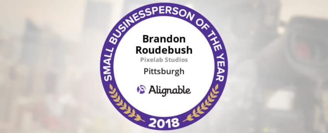 Brandon Roudebush Named Pittsburgh Small Businessperson of the Year by Alignable - Pixelab Studios